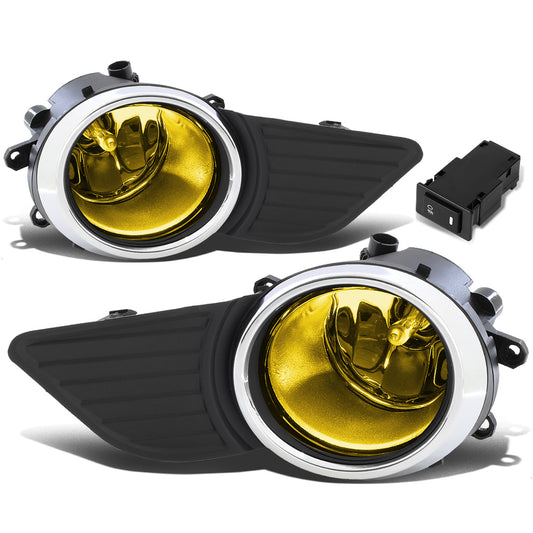 FAROS DE NIEBLA 11-17 TOYOTA SIENNA - DOES NOT FIT SE MODELS - WITH SWITCH, CHROME TRIM BEZEL - H11 BULB - AMBER