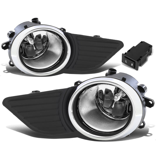 FAROS DE NIEBLA 11-17 TOYOTA SIENNA - DOES NOT FIT SE MODELS - WITH SWITCH, CHROME TRIM BEZEL - H11 BULB - CHROME / CLEAR
