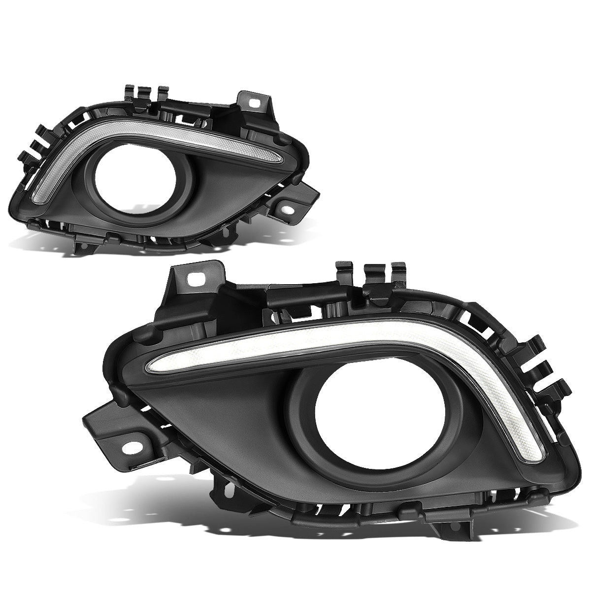 FAROS DE NIEBLA 14-16 MAZDA 6 - WITH DRL STRIP BEZEL - BLACK / CHROME HOUSING