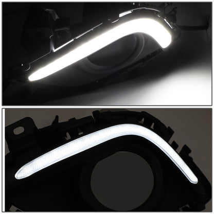 FAROS DE NIEBLA 14-16 MAZDA 6 - WITH DRL STRIP BEZEL - BLACK / CHROME HOUSING