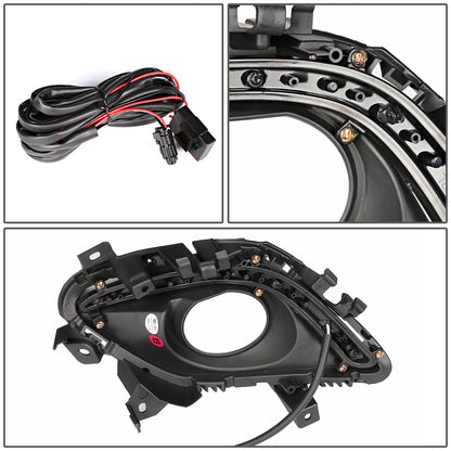 FAROS DE NIEBLA 14-16 MAZDA 6 - WITH DRL STRIP BEZEL - BLACK / CHROME HOUSING