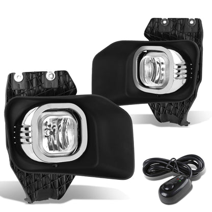 FAROS DE NIEBLA 11-16 FORD F-250, F-350, F-450, F-550 SUPER DUTY - WITH SWITCH, BEZEL - H10 BULB - CHROME / CLEAR