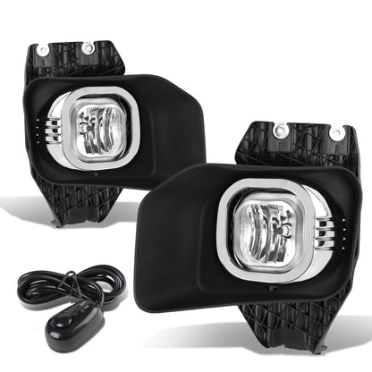 FAROS DE NIEBLA 11-16 FORD F-250, F-350, F-450, F-550 SUPER DUTY - WITH SWITCH, BEZEL - H10 BULB - CHROME / CLEAR