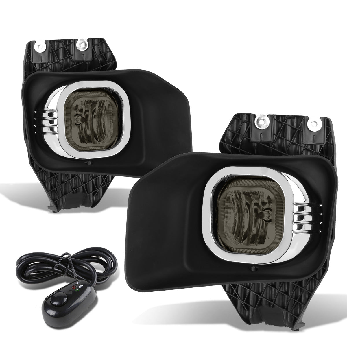 FAROS DE NIEBLA 11-16 FORD F-250, F-350, F-450, F-550 SUPER DUTY - WITH SWITCH, BEZEL - H10 BULB - SMOKE