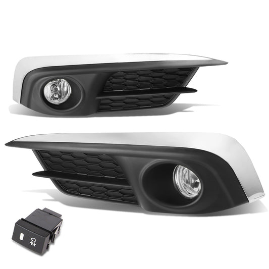FAROS DE NIEBLA 2016 HONDA CIVIC - WITH SWITCH, BEZEL - H8 BULB - CHROME / CLEAR