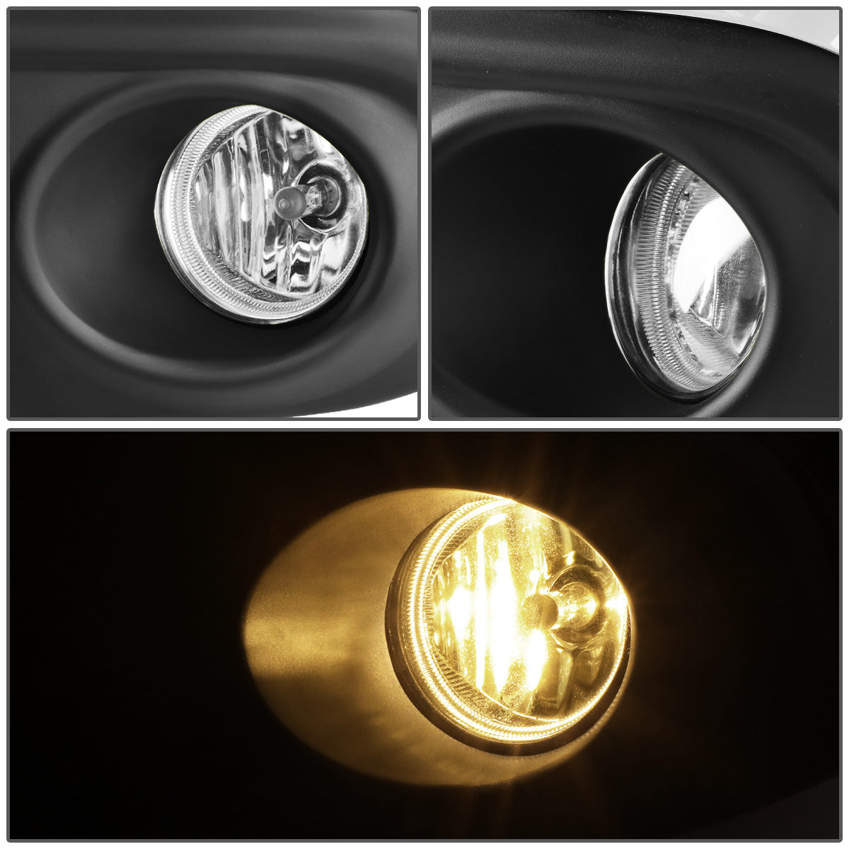 FAROS DE NIEBLA 2016 HONDA CIVIC - WITH SWITCH, BEZEL - H8 BULB - CHROME / CLEAR