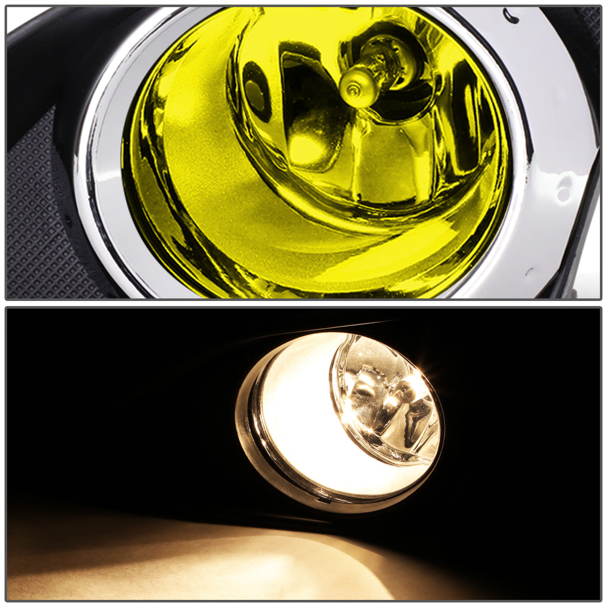 FAROS DE NIEBLA 09-10 TOYOTA COROLLA 4-DR SEDAN - WITH SWITCH, BEZEL - H11 BULBS - AMBER