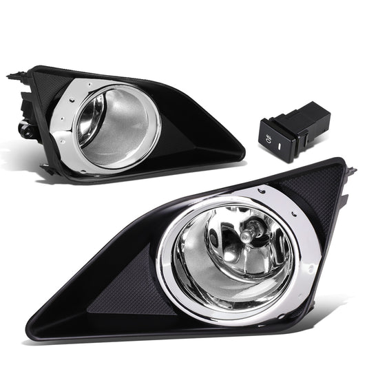 FAROS DE NIEBLA 09-10 TOYOTA COROLLA 4-DR SEDAN - WITH SWITCH, BEZEL - H11 BULBS - CHROME / CLEAR