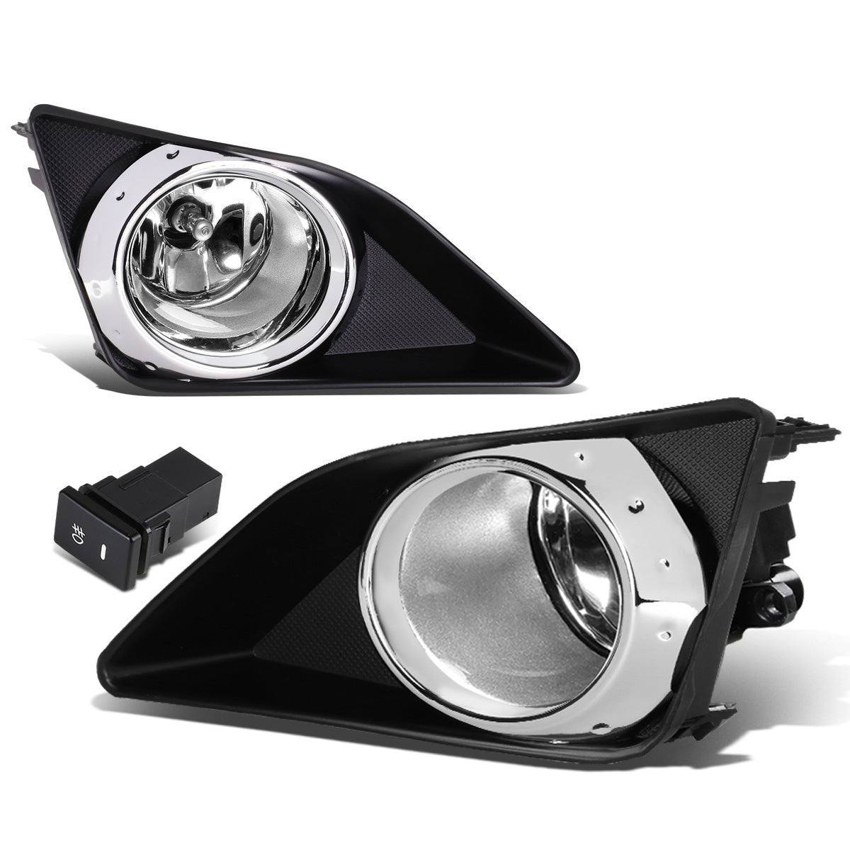 FAROS DE NIEBLA 09-10 TOYOTA COROLLA 4-DR SEDAN - WITH SWITCH, BEZEL - H11 BULBS - CHROME / CLEAR