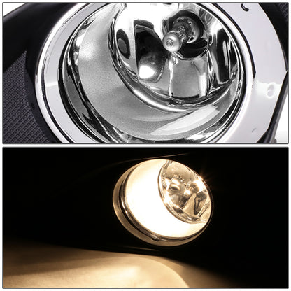 FAROS DE NIEBLA 09-10 TOYOTA COROLLA 4-DR SEDAN - WITH SWITCH, BEZEL - H11 BULBS - CHROME / CLEAR