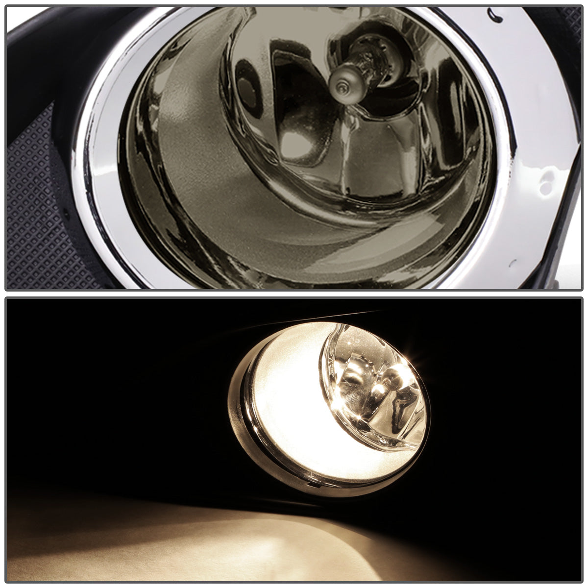 FAROS DE NIEBLA 09-10 TOYOTA COROLLA 4-DR SEDAN - WITH SWITCH, BEZEL - H11 BULBS - SMOKE