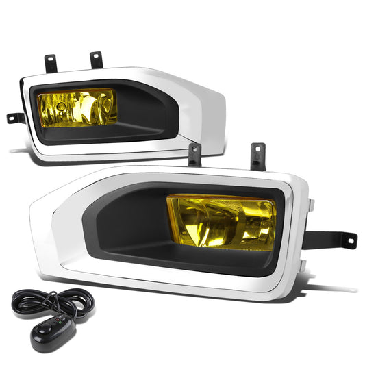 FAROS DE NIEBLA 15-18 GMC YUKON , XL - WITH SWITCH, BEZEL - 5202 BULB - AMBER