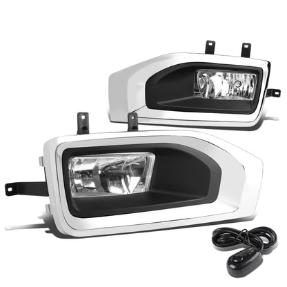 FAROS DE NIEBLA 15-18 GMC YUKON , XL - WITH SWITCH, BEZEL - 5202 BULB - CHROME / CLEAR