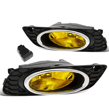 FAROS DE NIEBLA 12 HONDA CIVIC 4-DOOR SEDAN - WITH SWITCH, CHROME TRIM BEZEL - H11 BULB - AMBER