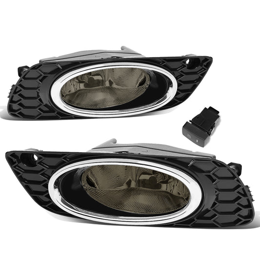 FAROS DE NIEBLA 12 HONDA CIVIC 4-DOOR SEDAN - WITH SWITCH, CHROME TRIM BEZEL - H11 BULB - SMOKE