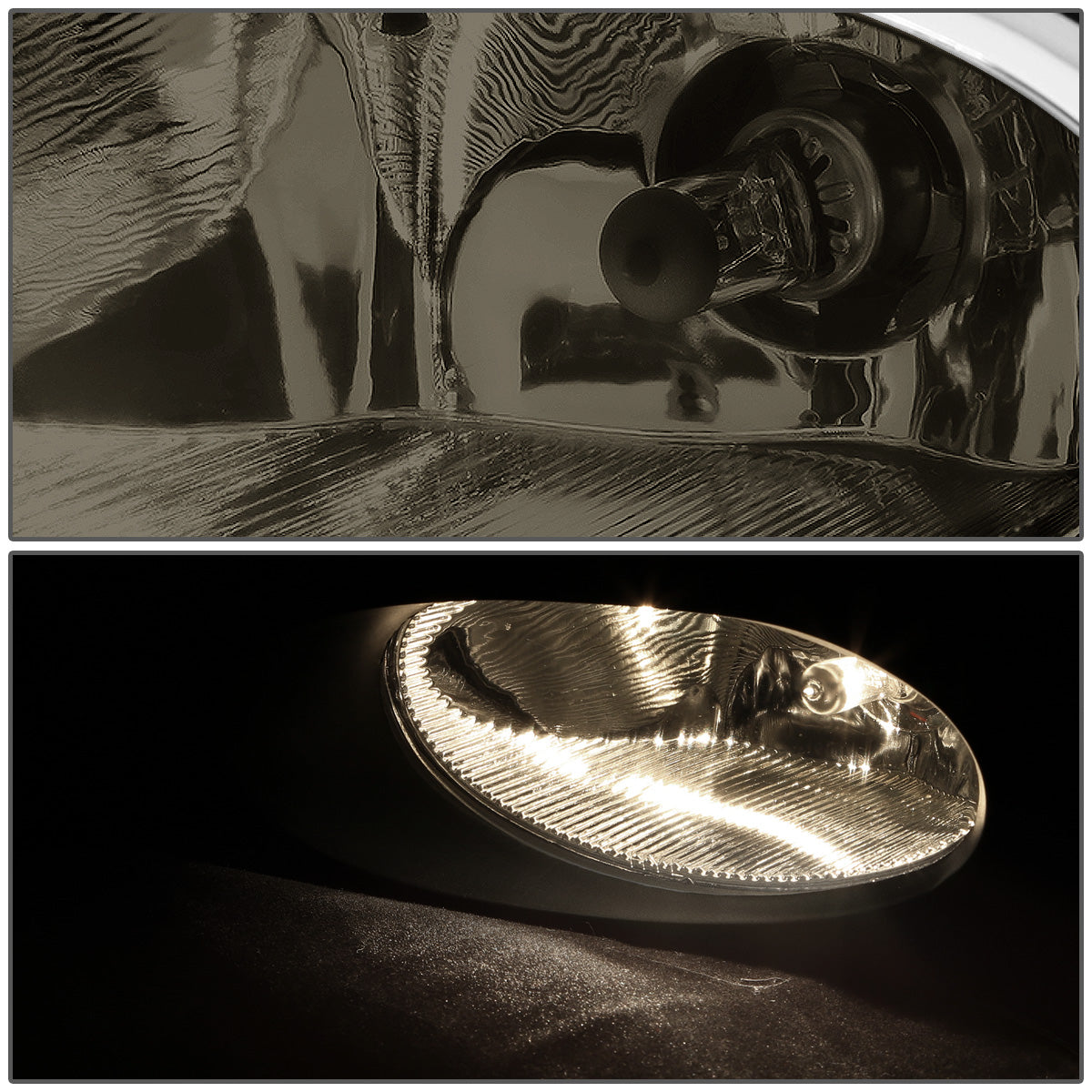 FAROS DE NIEBLA 12 HONDA CIVIC 4-DOOR SEDAN - WITH SWITCH, CHROME TRIM BEZEL - H11 BULB - SMOKE