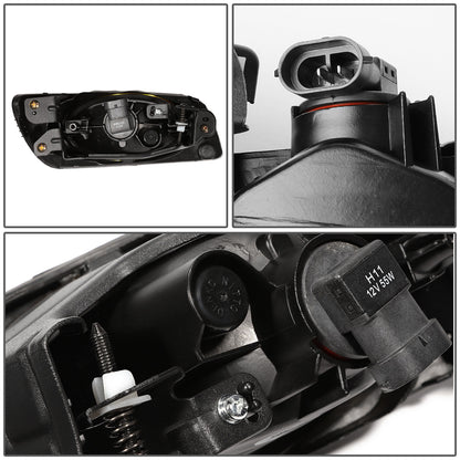 FAROS DE NIEBLA 12 HONDA CIVIC 4-DOOR SEDAN - WITH SWITCH, CHROME TRIM BEZEL - H11 BULB - SMOKE