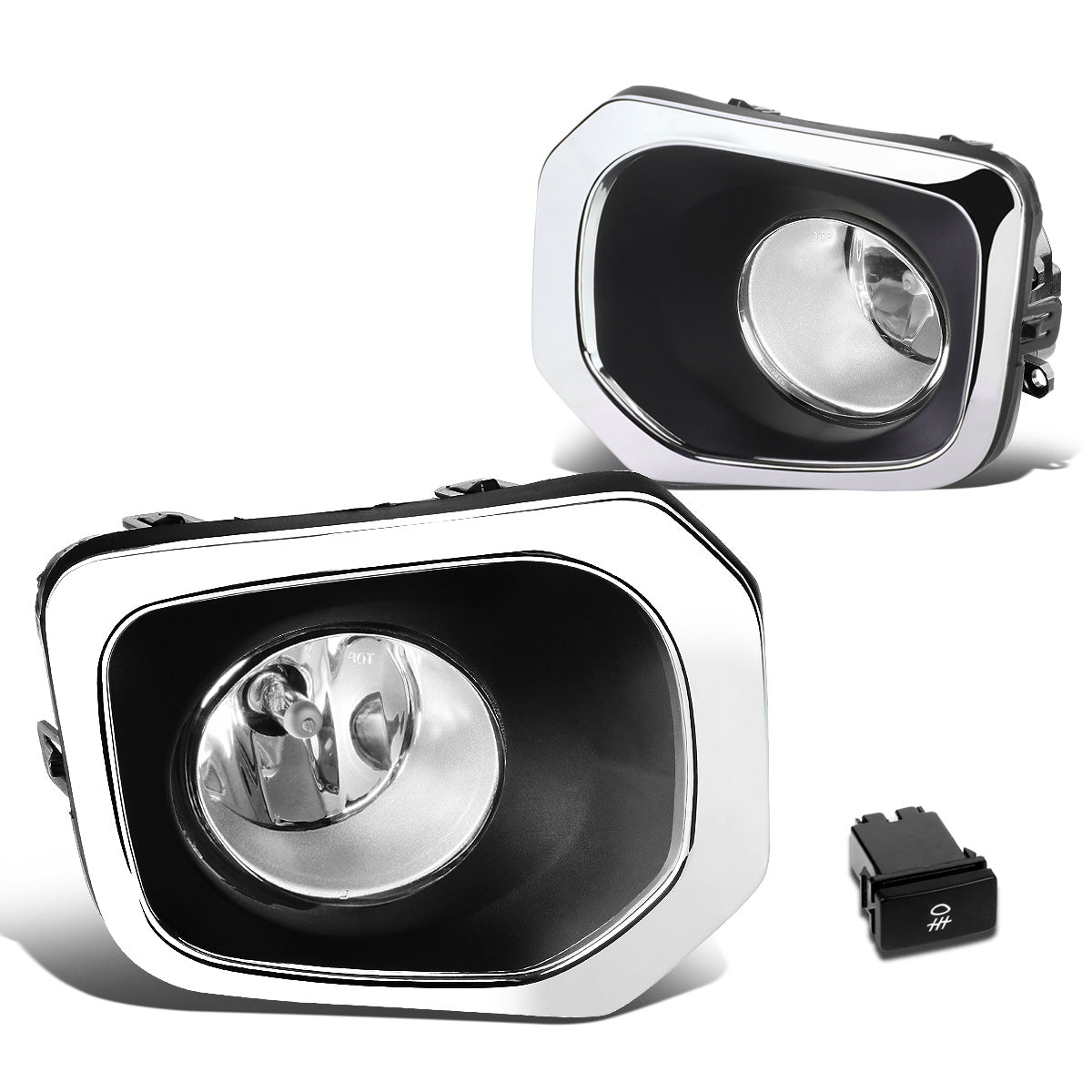 FAROS DE NIEBLA 16-17 TOYOTA TACOMA - WITH SWITCH, BEZEL - H11 BULB - CHROME / CLEAR