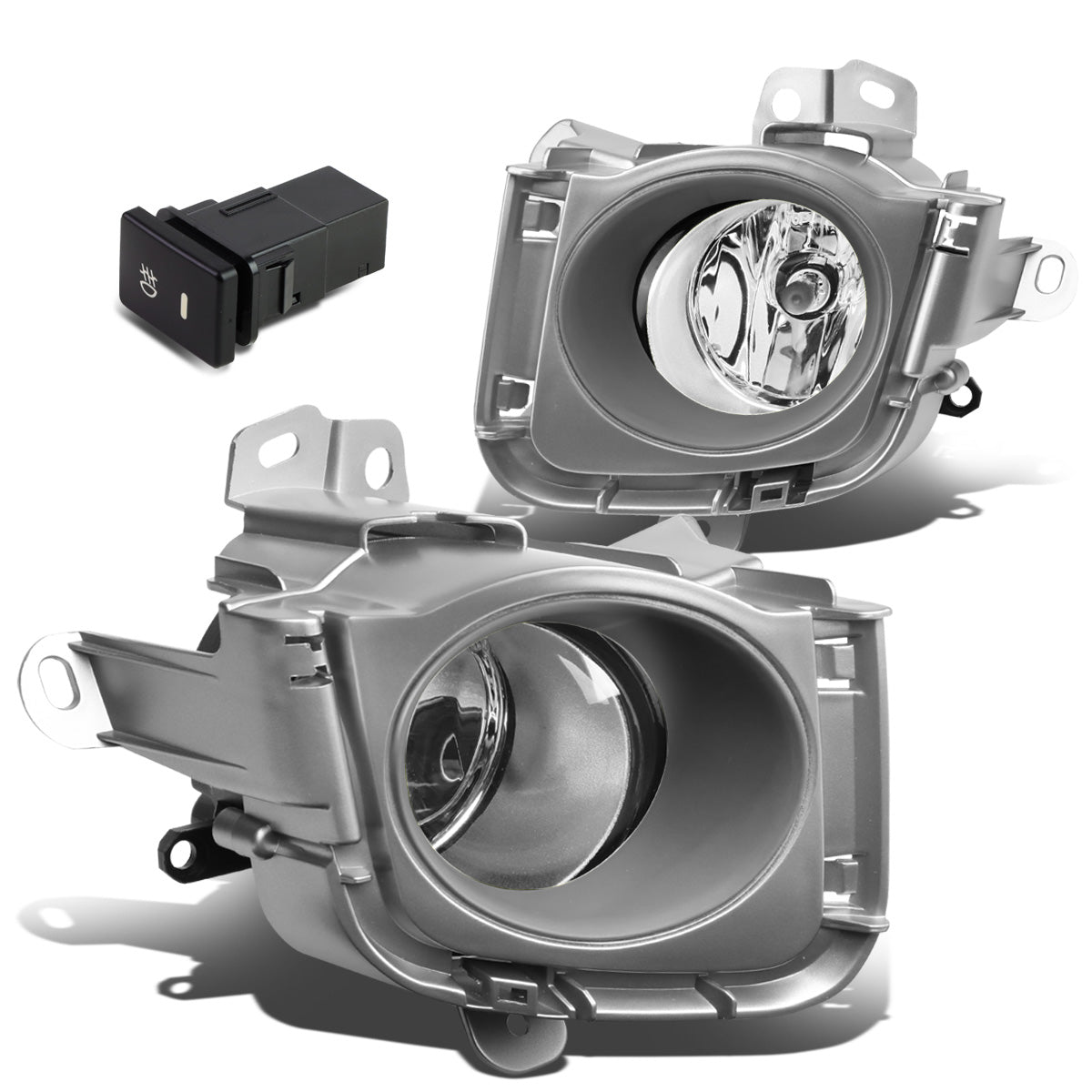 FAROS DE NIEBLA 10-12 TOYOTA PRIUS - WITH SWITCH, BEZEL - H11 BULB - CHROME / CLEAR
