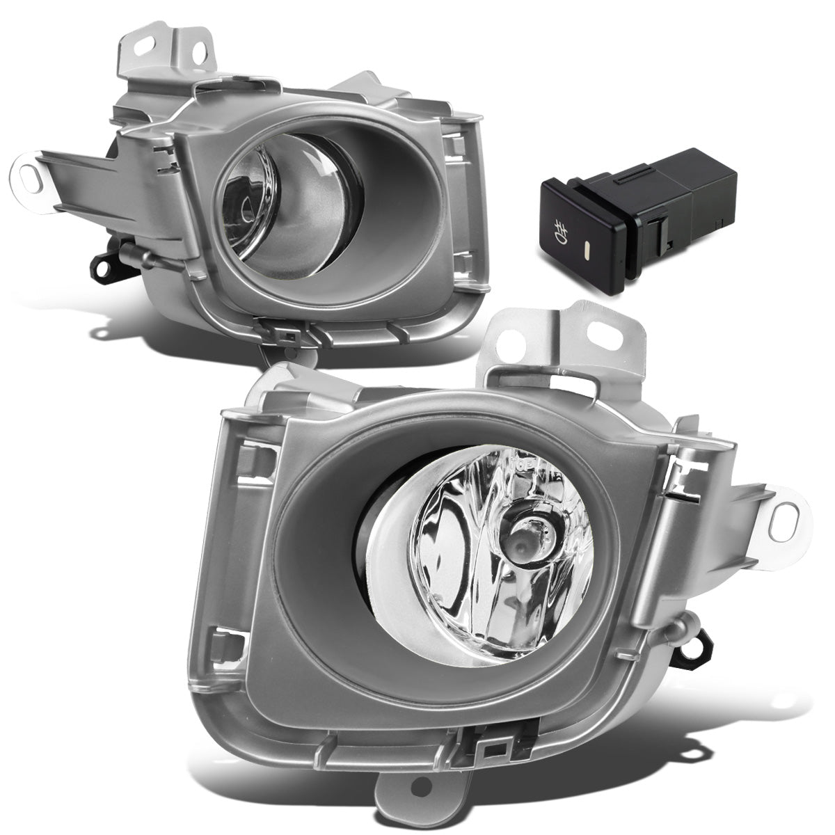 FAROS DE NIEBLA 10-12 TOYOTA PRIUS - WITH SWITCH, BEZEL - H11 BULB - CHROME / CLEAR