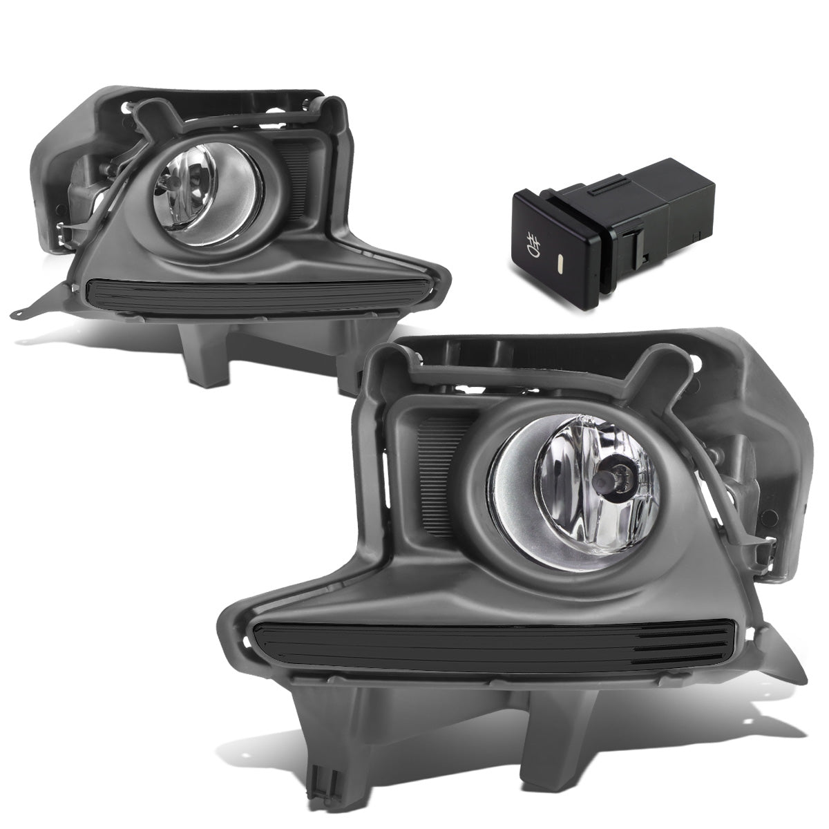 FAROS DE NIEBLA 14-16 TOYOTA HIGHLANDER - WITH SWITCH, BEZEL - H11 BULB - CHROME / CLEAR
