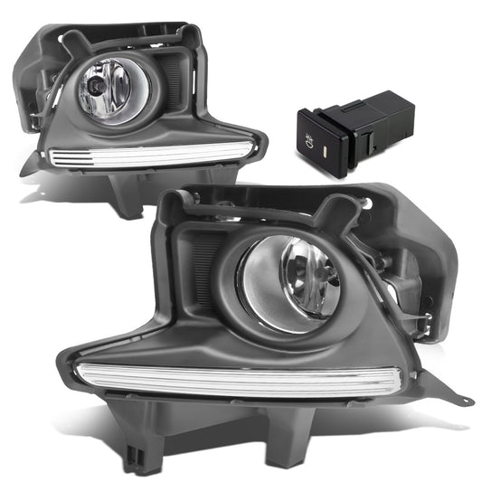 FAROS DE NIEBLA 14-16 TOYOTA HIGHLANDER - WITH SWITCH, BEZEL - H11 BULB - CHROME / CLEAR