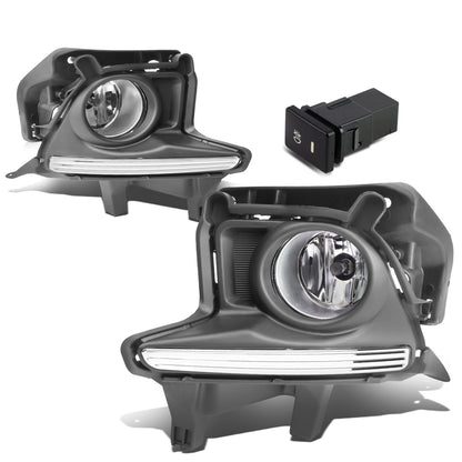 FAROS DE NIEBLA 14-16 TOYOTA HIGHLANDER - WITH SWITCH, BEZEL - H11 BULB - CHROME / CLEAR