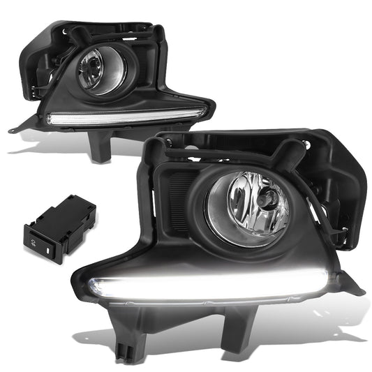 FAROS DE NIEBLA 14-16 TOYOTA HIGHLANDER - WITH SWITCH, BLACK BEZEL - H11 BULB - CHROME / CLEAR