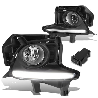 FAROS DE NIEBLA 14-16 TOYOTA HIGHLANDER - WITH SWITCH, BLACK BEZEL - H11 BULB - CHROME / CLEAR