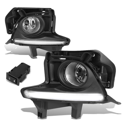 FAROS DE NIEBLA 14-16 TOYOTA HIGHLANDER - WITH SWITCH, BLACK BEZEL - H11 BULB - CHROME / CLEAR