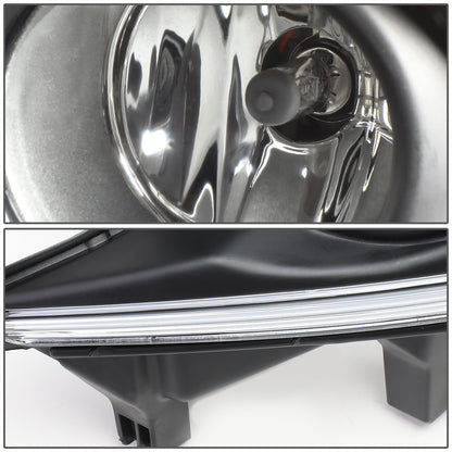 FAROS DE NIEBLA 14-16 TOYOTA HIGHLANDER - WITH SWITCH, BLACK BEZEL - H11 BULB - CHROME / CLEAR