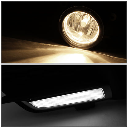 FAROS DE NIEBLA 16-17 HONDA CIVIC SEDAN, COUPE - DOES NOT FIT HATCHBACK OR TOURING MODELS - WITH SWITCH - LED DRL BEZEL - H8 BULB - CHROME / CLEAR