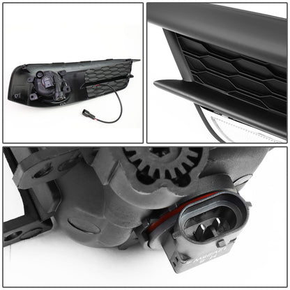 FAROS DE NIEBLA 16-17 HONDA CIVIC SEDAN, COUPE - DOES NOT FIT HATCHBACK OR TOURING MODELS - WITH SWITCH - LED DRL BEZEL - H8 BULB - CHROME / CLEAR