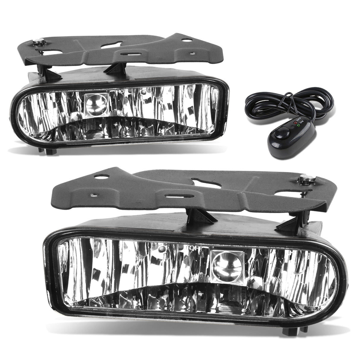 FAROS DE NIEBLA 02-06 CADILLAC ESCALADE - WITH SWITCH - 899 BULB - CHROME / CLEAR