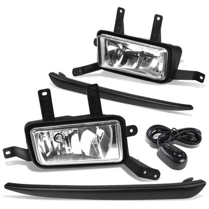 FAROS DE NIEBLA 15-20 CHEVY TAHOE, SUBURBAN / 16-19 SUBURBAN 3500HD - WITH SWITCH, BLACK BEZEL - 5202 BULB - CHROME / CLEAR