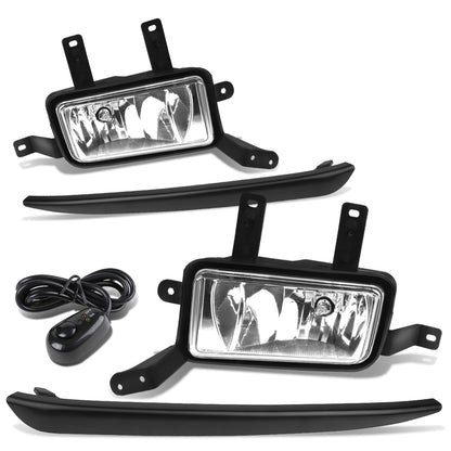 FAROS DE NIEBLA 15-20 CHEVY TAHOE, SUBURBAN / 16-19 SUBURBAN 3500HD - WITH SWITCH, BLACK BEZEL - 5202 BULB - CHROME / CLEAR