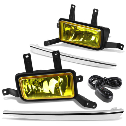 FAROS DE NIEBLA 15-20 CHEVY TAHOE, SUBURBAN / 16-19 SUBURBAN 3500HD - WITH SWITCH, CHROME TRIM BEZEL - 5202 BULB - AMBER