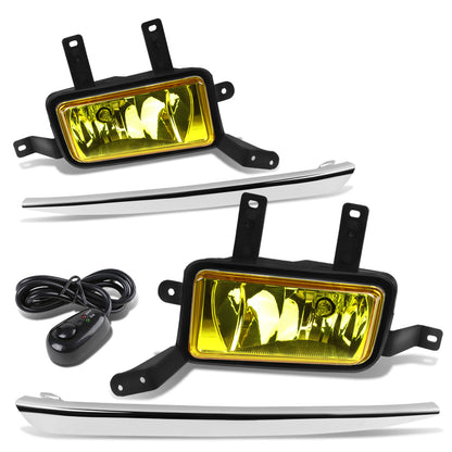 FAROS DE NIEBLA 15-20 CHEVY TAHOE, SUBURBAN / 16-19 SUBURBAN 3500HD - WITH SWITCH, CHROME TRIM BEZEL - 5202 BULB - AMBER