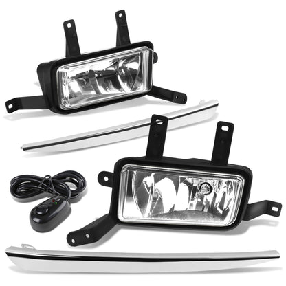 FAROS DE NIEBLA 15-20 CHEVY TAHOE, SUBURBAN / 16-19 SUBURBAN 3500HD - WITH SWITCH, CHROME TRIM BEZEL - 5202 BULB - CHROME / CLEAR