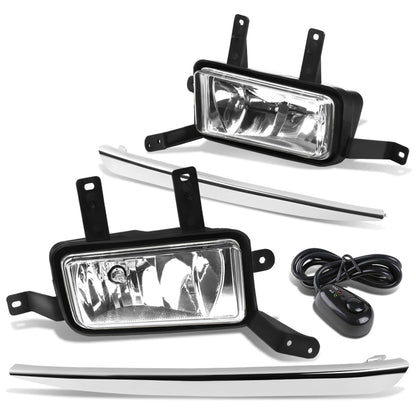 FAROS DE NIEBLA 15-20 CHEVY TAHOE, SUBURBAN / 16-19 SUBURBAN 3500HD - WITH SWITCH, CHROME TRIM BEZEL - 5202 BULB - CHROME / CLEAR
