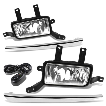 FAROS DE NIEBLA 15-20 CHEVY TAHOE, SUBURBAN / 16-19 SUBURBAN 3500HD - WITH SWITCH, CHROME TRIM BEZEL - 5202 BULB - CHROME / CLEAR