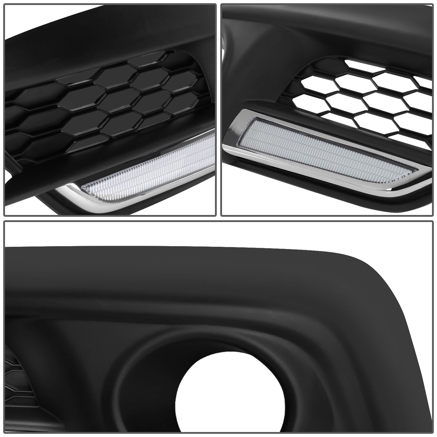 FAROS DE NIEBLA 16-18 HONDA CIVIC SEDAN, COUPE - WITH BLACK BEZEL - BLACK