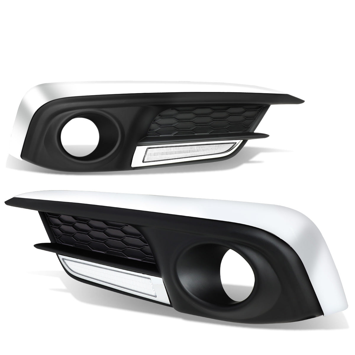 FAROS DE NIEBLA 16-18 HONDA CIVIC SEDAN, COUPE - WITH CHROME TRIM BEZEL - CLEAR