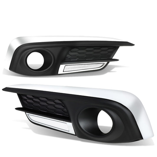 FAROS DE NIEBLA 16-18 HONDA CIVIC SEDAN, COUPE - WITH CHROME TRIM BEZEL - CLEAR
