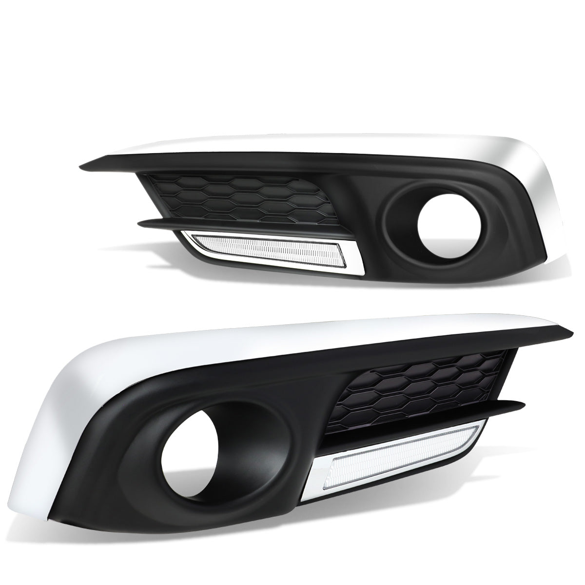 FAROS DE NIEBLA 16-18 HONDA CIVIC SEDAN, COUPE - WITH CHROME TRIM BEZEL - CLEAR