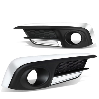 FAROS DE NIEBLA 16-18 HONDA CIVIC SEDAN, COUPE - WITH CHROME TRIM BEZEL - CLEAR