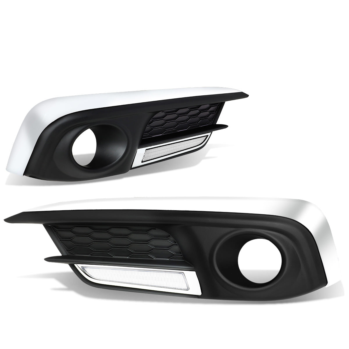 FAROS DE NIEBLA 16-18 HONDA CIVIC SEDAN, COUPE - WITH CHROME TRIM BEZEL - CLEAR