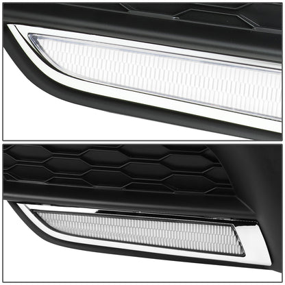 FAROS DE NIEBLA 16-18 HONDA CIVIC SEDAN, COUPE - WITH CHROME TRIM BEZEL - CLEAR