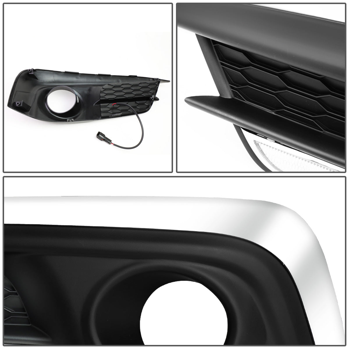 FAROS DE NIEBLA 16-18 HONDA CIVIC SEDAN, COUPE - WITH CHROME TRIM BEZEL - CLEAR