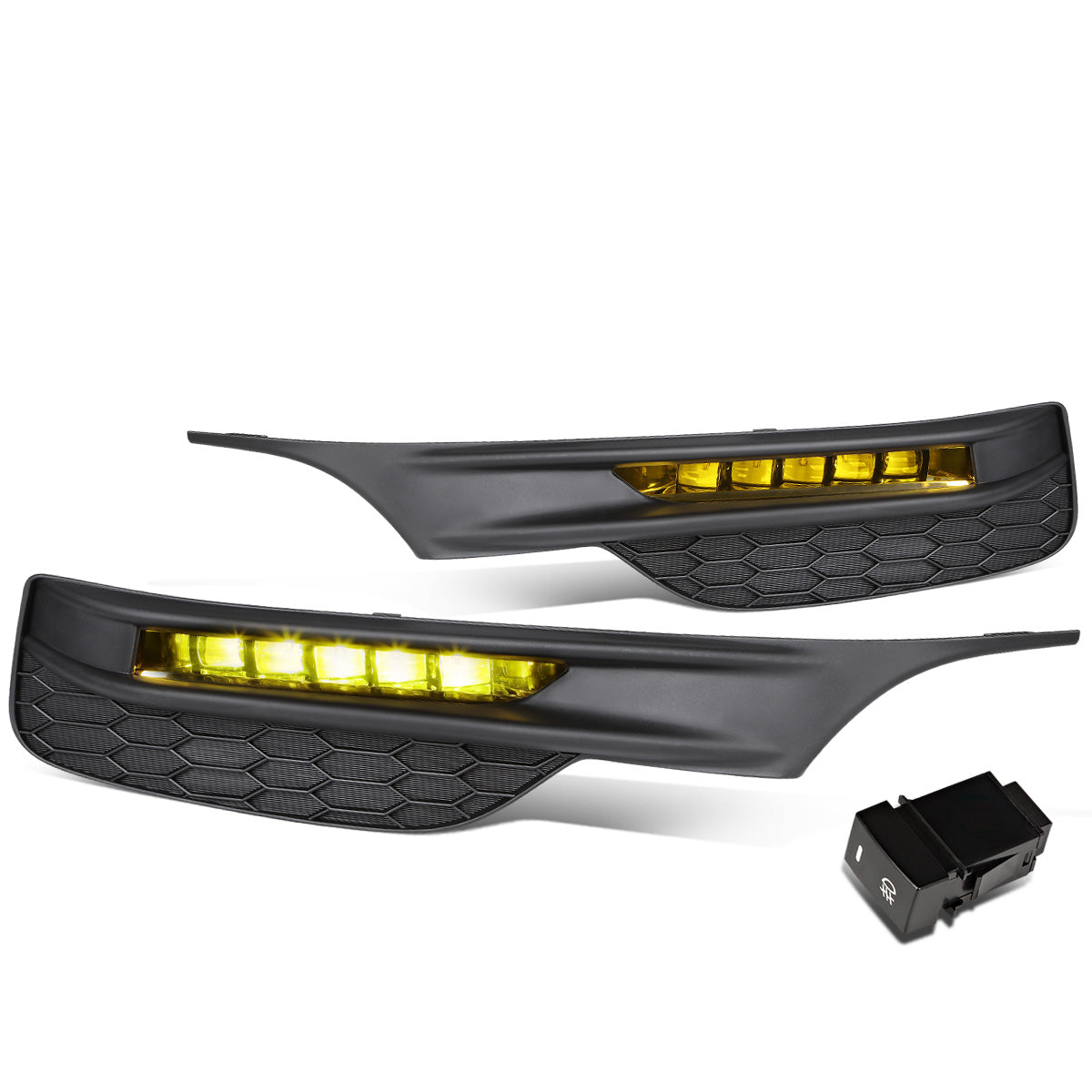 FAROS DE NIEBLA 16-17 HONDA ACCORD - HIGH POWERED LED - WITH SWITCH, BEZEL - AMBER